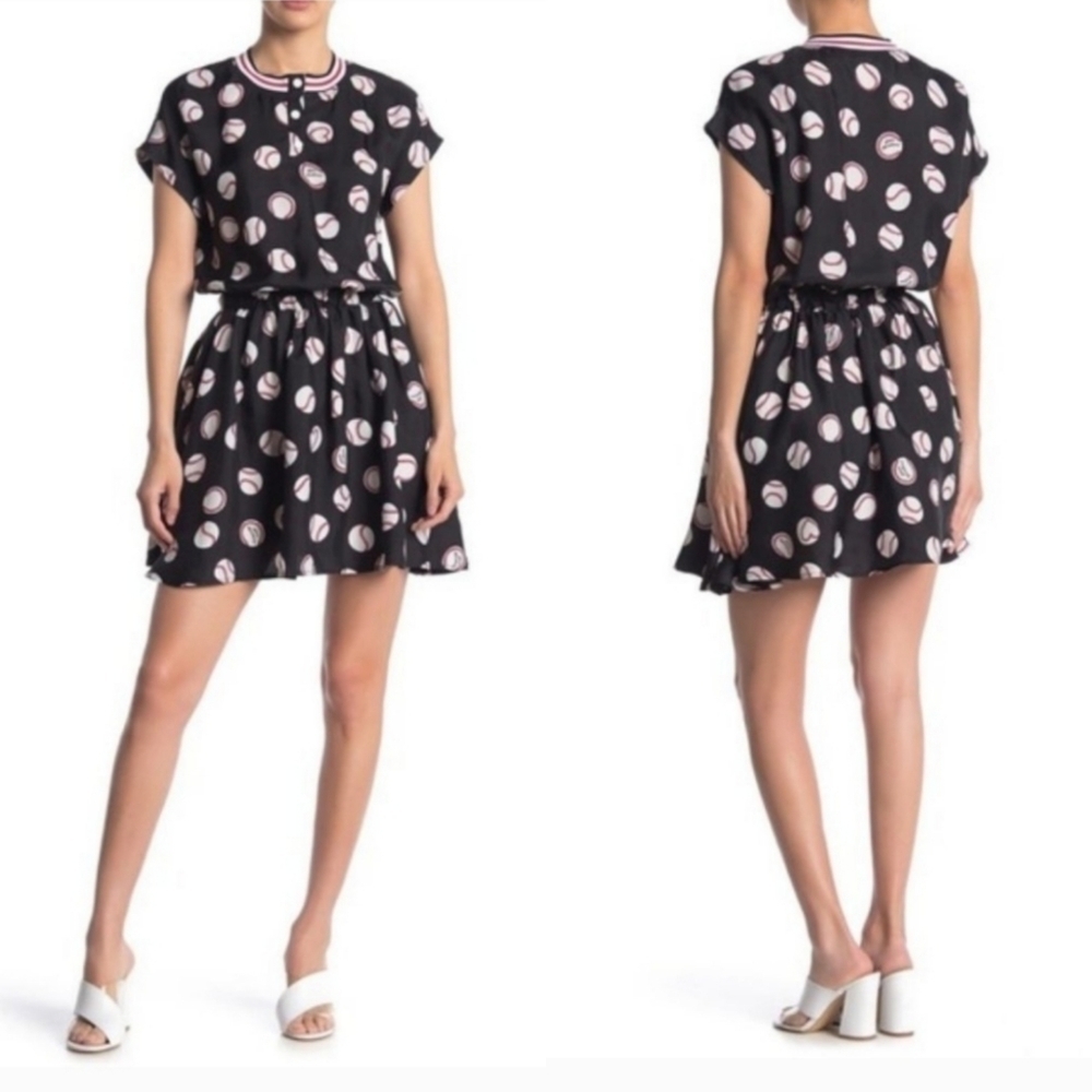 New Love Moschino Baseball Print Mini Dress Nwot Size 6 Us